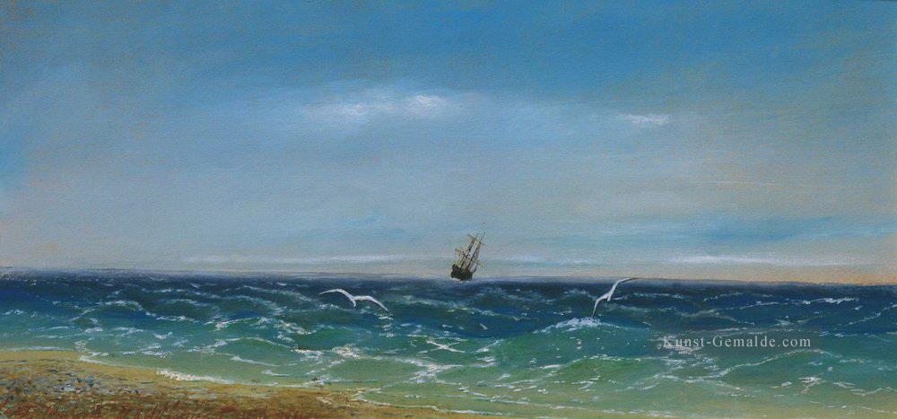 Segeln im Meer 1884 Verspielt Ivan Aiwasowski russisch Ölgemälde